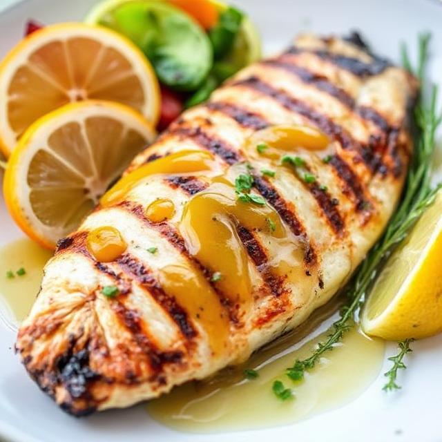 Ψητό Ψάρι με Γλάσο Εσπεριδοειδών