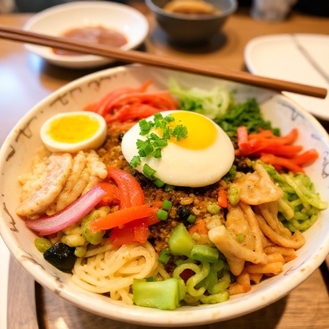 1. Μπιμπιμπάπ (Bibimbap – Μπολ Ρυζιού με Ανάμεικτα Υλικά) 