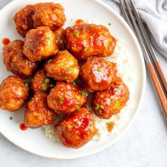 Dakgangjeong (Κορεάτικο Τραγανό Γλυκό & Πικάντικο Κοτόπουλο)