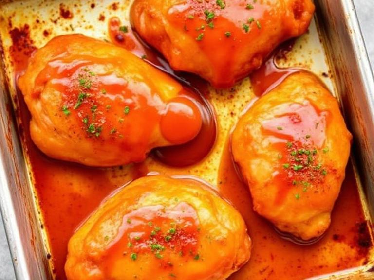 Κοτόπουλο Μπουφάλο με Μέλι σε Ταψί