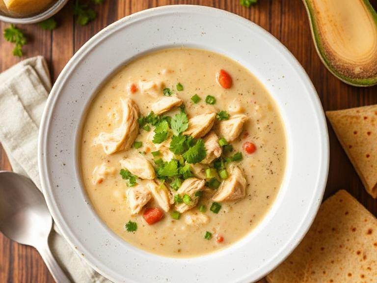 Κρεμώδης Σούπα Κοτόπουλο με Τορτίγια