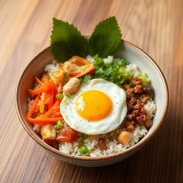 Μπολ Ρυζιού με Λαχανικά και Αυγό