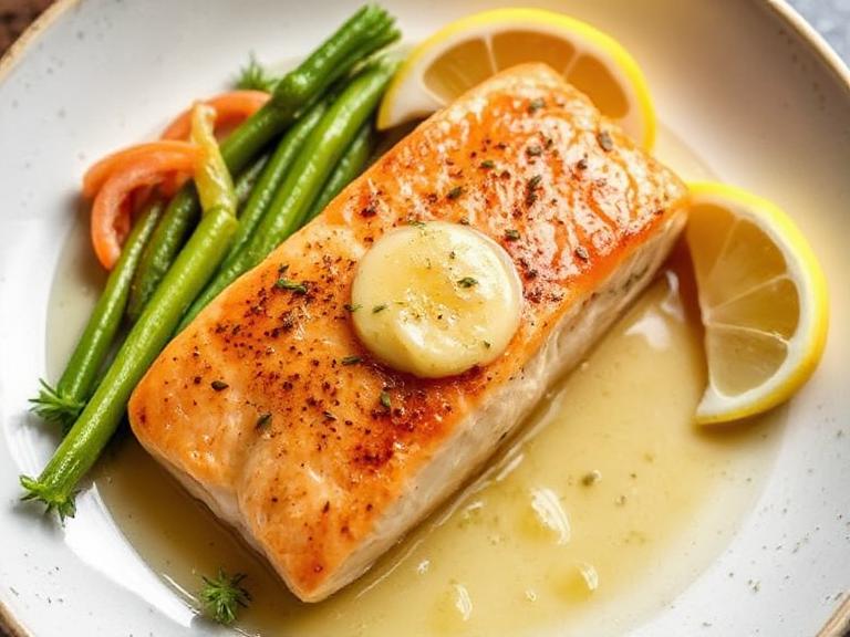 Σολομός με Σκόρδο και Βούτυρο