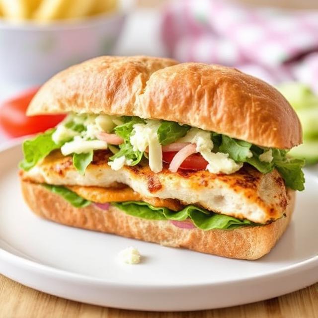 Σάντουιτς με Κοτόπουλο και Σως Σίζαρ