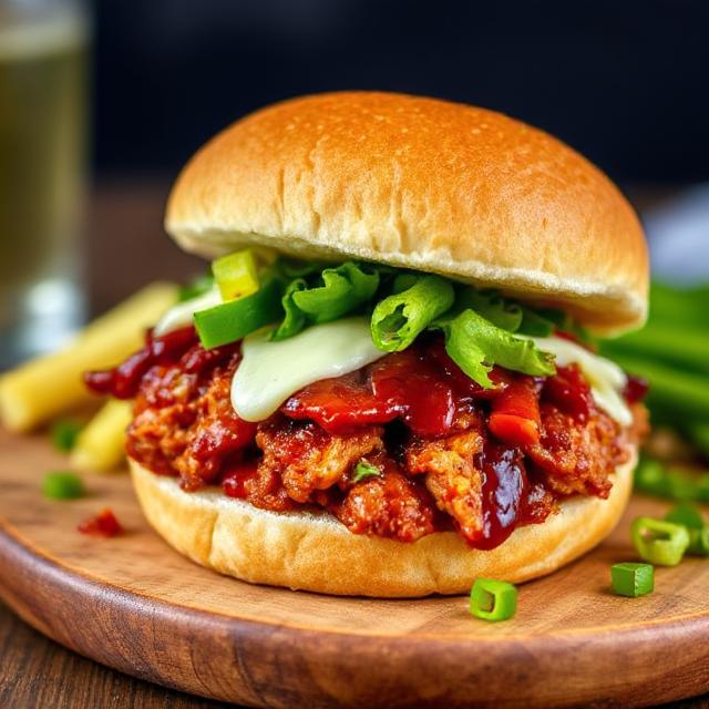 Σάντουιτς με Κοτόπουλο και Σάλτσα Μπάρμπεκιου